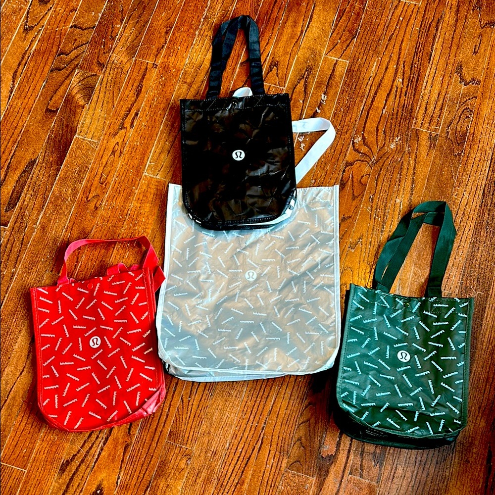 lululemon athletica Multi-Color Reusable Tote Bag Set